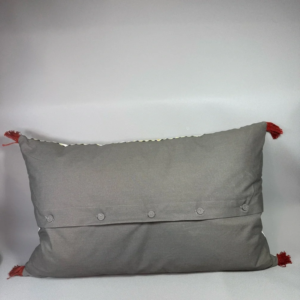 IKEA Rodarv Embroidered Decorative Throw Pillow Cover 16x26